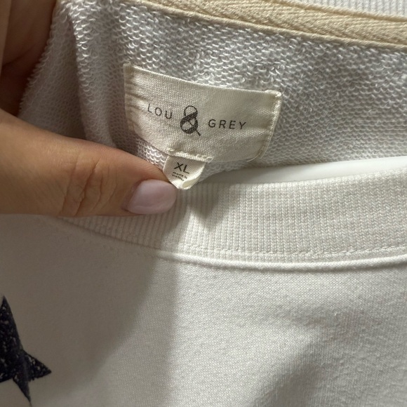 Lou & Grey White Star Print Sweatshirt - Picture 3 of 8